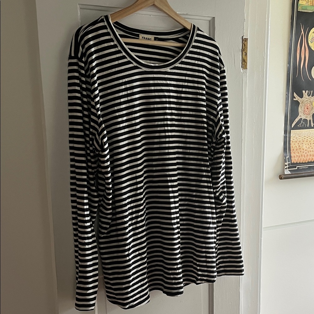 FRANC long sleeve striped top, 3X
